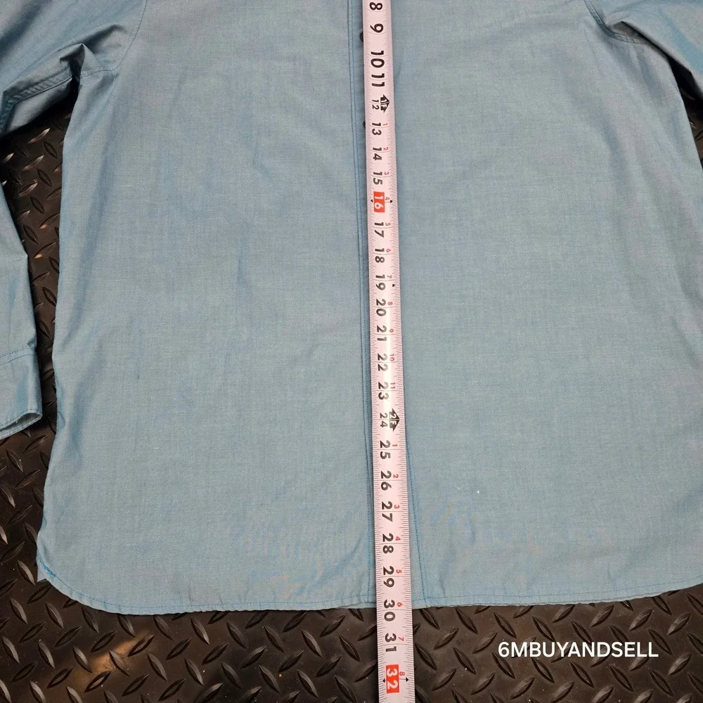 The North Face Mens Blue Long Sleeve Button Down‎ Shirt NF0A3KEZ Large
